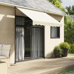 Berkfield Home Retractable Awning Cream 200x150 cm Fabric & Steel
