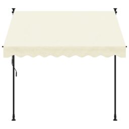 Berkfield Home Retractable Awning Cream 200x150 cm Fabric & Steel - thumbnail 3