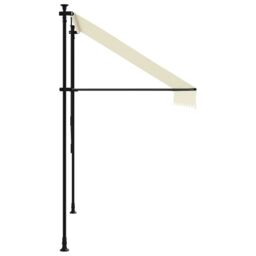 Berkfield Home Retractable Awning Cream 200x150 cm Fabric & Steel - thumbnail 4