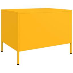 Berkfield Home Sturdy Coffee Table Mustard Yellow 68x50x50.5 cm Steel - thumbnail 7