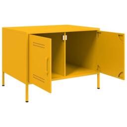 Berkfield Home Sturdy Coffee Table Mustard Yellow 68x50x50.5 cm Steel - thumbnail 8