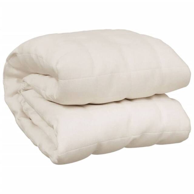 Berkfield Home Weighted Blanket Light Cream 122x183 cm 9 kg Fabric - image 1
