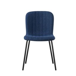 MCC Direct Bella Luxe Set of 4 Teddy Faux Fur Dining Chairs in Blue - thumbnail 2