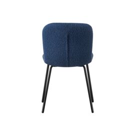 MCC Direct Bella Luxe Set of 4 Teddy Faux Fur Dining Chairs in Blue - thumbnail 5