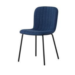 MCC Direct Bella Luxe Set of 4 Teddy Faux Fur Dining Chairs in Blue - thumbnail 3