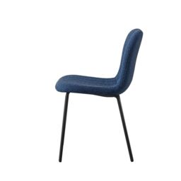 MCC Direct Bella Luxe Set of 4 Teddy Faux Fur Dining Chairs in Blue - thumbnail 4