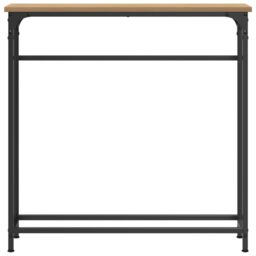 Berkfield Home Console Table Artisan Oak 75x19, 5x75 cm Engineered Wood & Steel in Brown - thumbnail 5