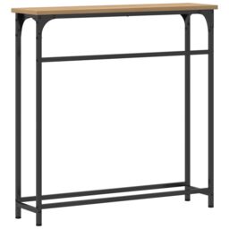 Berkfield Home Console Table Artisan Oak 75x19, 5x75 cm Engineered Wood & Steel in Brown - thumbnail 7