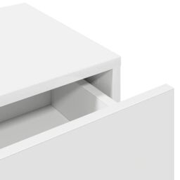 Berkfield Home Wall Shelf with Drawers White 60x26.5x15 cm Engineered Wood - thumbnail 8