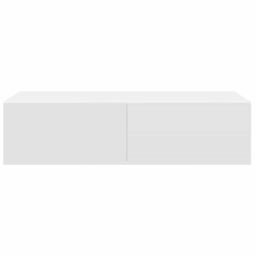 Berkfield Home Wall Shelf with Drawers White 60x26.5x15 cm Engineered Wood - thumbnail 4