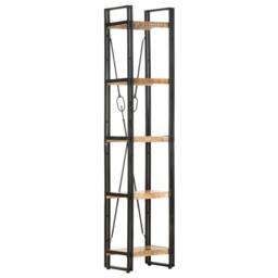 Berkfield Home Beautiful 5-Tier Bookcase 39x30x180 cm Solid Mango Wood in Brown - Size: 39 x 30 x 180 cm - thumbnail 7