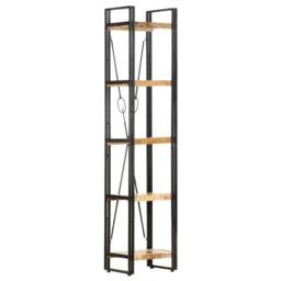 Berkfield Home Beautiful 5-Tier Bookcase 39x30x180 cm Solid Mango Wood in Brown - Size: 39 x 30 x 180 cm - thumbnail 2