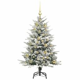 Berkfield Home Artificial Pre-lit Christmas Tree with Ball Set Green 120 cm - thumbnail 4