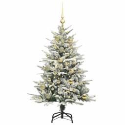 Berkfield Home Artificial Pre-lit Christmas Tree with Ball Set Green 120 cm - thumbnail 3