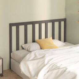 Berkfield Home Bed Headboard Grey 166x4x100 cm Solid Wood Pine - Size: 166 x 4 x 100 cm - thumbnail 3
