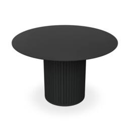 More4Homes Arlo Black Table Top W Black Legs + Nova Velvet Dining Chair Set Of 6 in Beige - thumbnail 2