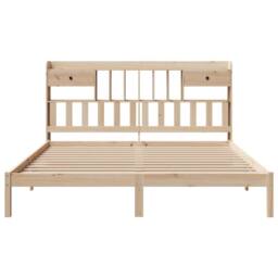 Berkfield Home Decorative Bookcase Bed without Mattress 180x200 cm Super King So in Natural - thumbnail 4
