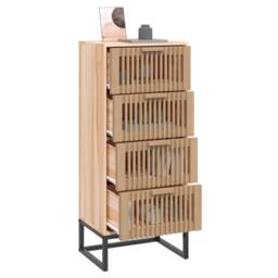 Berkfield Home Highboard 40x30x95 cm Engineered Wood in Brown - Size: 40 x 30 x 95 cm - thumbnail 3