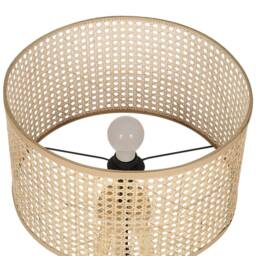 Wyld and Coco Rustic Rattan Drum Floor Lamp 151 cm Tripod in Natural - thumbnail 5