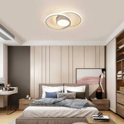 Goeco LED Ceiling Light, 42 W, Modern, Round, 40 cm, 3000K, for Bedrooms in White - thumbnail 7
