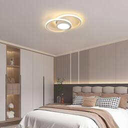 Goeco LED Ceiling Light, 42 W, Modern, Round, 40 cm, 3000K, for Bedrooms in White - thumbnail 5