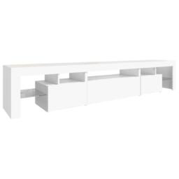 Berkfield Home TV Cabinet with LED Lights White 215x36.5x40 cm - thumbnail 7