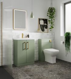 Balterley Contemporary Compact WC Toilet Unit 500mm - Satin Green - thumbnail 2