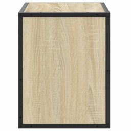 Berkfield Home TV Cabinet Sonoma Oak 60x31x39.5 cm Engineered Wood & Metal in Brown - thumbnail 5