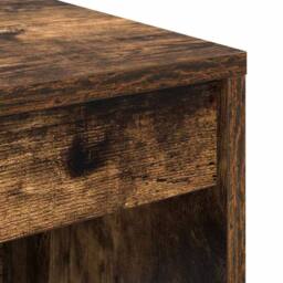 Berkfield Home Smoked Oak Writing Desk Smoked Oak MDF 70 x 40 x 76 cm Durable in Brown - thumbnail 8
