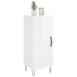 Berkfield Home Sideboard High Gloss White 34.5x34x90 cm Engineered Wood - thumbnail 3