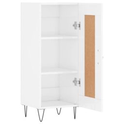 Berkfield Home Sideboard High Gloss White 34.5x34x90 cm Engineered Wood - thumbnail 6