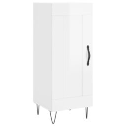Berkfield Home Sideboard High Gloss White 34.5x34x90 cm Engineered Wood - thumbnail 2
