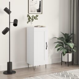 Berkfield Home Sideboard High Gloss White 34.5x34x90 cm Engineered Wood - thumbnail 1