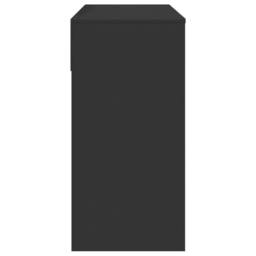 Berkfield Home Modern Dressing Table with Mirror Black 80x39x80 cm - Size: 80 x 39 x 80 cm - thumbnail 6
