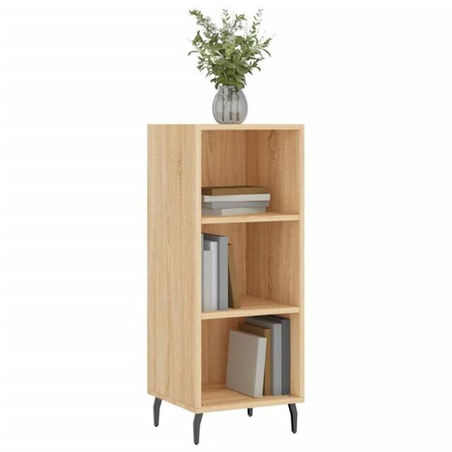 Berkfield Home Sideboard Sonoma Oak 34.5x32.5x90 cm Engineered Wood in Light Oak - image 1