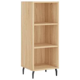 Berkfield Home Sideboard Sonoma Oak 34.5x32.5x90 cm Engineered Wood in Light Oak - thumbnail 3
