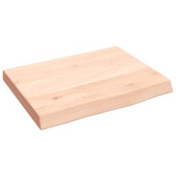 Berkfield Home Wall Shelf 40x30x(2-4) cm Untreated Solid Wood Oak in Light Brown - thumbnail 2