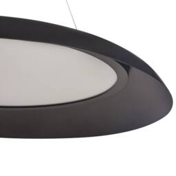 Wyld and Coco Black Metal Pendant Lamp with Integrated LED Ring - thumbnail 5