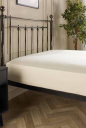 Hotel Pure Luxury 5 Star Fitted Sheet in Cream - Size: Single Fitted - thumbnail 3