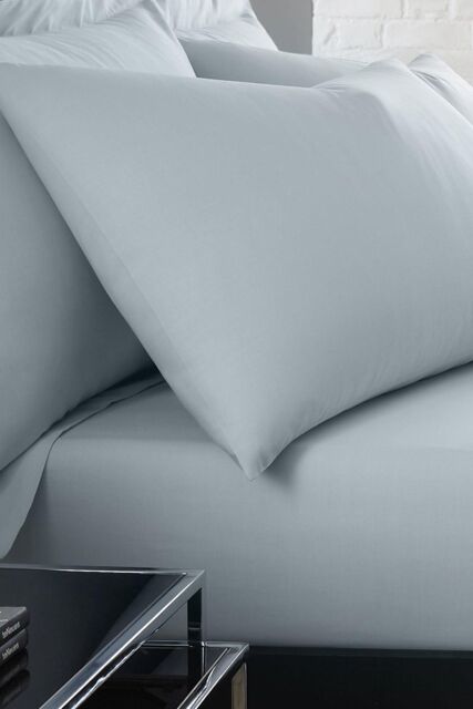 Serene 'Plain Dyed' Soft Touch Pair of Housewife Pillowcases in Duck Egg Blue - Size: Standard Pillow Case - image 1