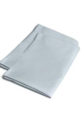Serene 'Plain Dyed' Soft Touch Pair of Housewife Pillowcases in Duck Egg Blue - Size: Standard Pillow Case - thumbnail 2