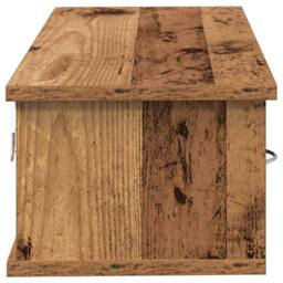 Berkfield Home Wall Cabinet Old Wood 88x26x18.5 cm Engineered Wood in Brown - thumbnail 6
