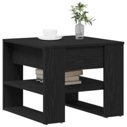 Berkfield Home Black Oak Coffee Table 55.5x55x45 cm Made from Engineered Wood - thumbnail 3
