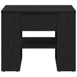 Berkfield Home Black Oak Coffee Table 55.5x55x45 cm Made from Engineered Wood - thumbnail 6