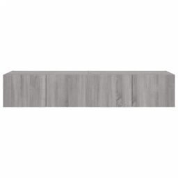 Berkfield Home TV Wall Cabinets with LED Lights 2 pcs Grey Sonoma 80x35x31 cm - Size: 80 x 35 x 31 cm - thumbnail 9