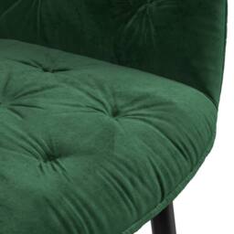 More4Homes Arlo White Marble Table Top W Walnut Leg + Anika Velvet Dining Chair 4 in Green - thumbnail 4