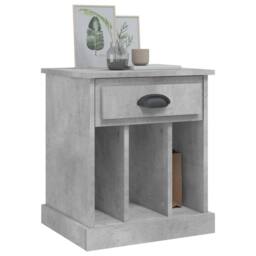 Berkfield Home Elegant Bedside Cabinet Concrete Grey 43x36x50 cm - Size: 43 x 36 x 50 cm - thumbnail 4