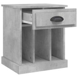 Berkfield Home Elegant Bedside Cabinet Concrete Grey 43x36x50 cm - Size: 43 x 36 x 50 cm - thumbnail 6