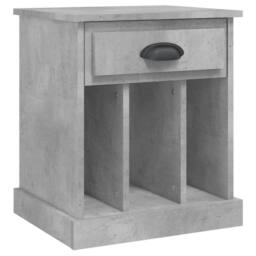 Berkfield Home Elegant Bedside Cabinet Concrete Grey 43x36x50 cm - Size: 43 x 36 x 50 cm - thumbnail 3