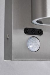 BHS Lighting Jared Steel Outdoor Wall Light with Sensor in Metallic Silver - thumbnail 3